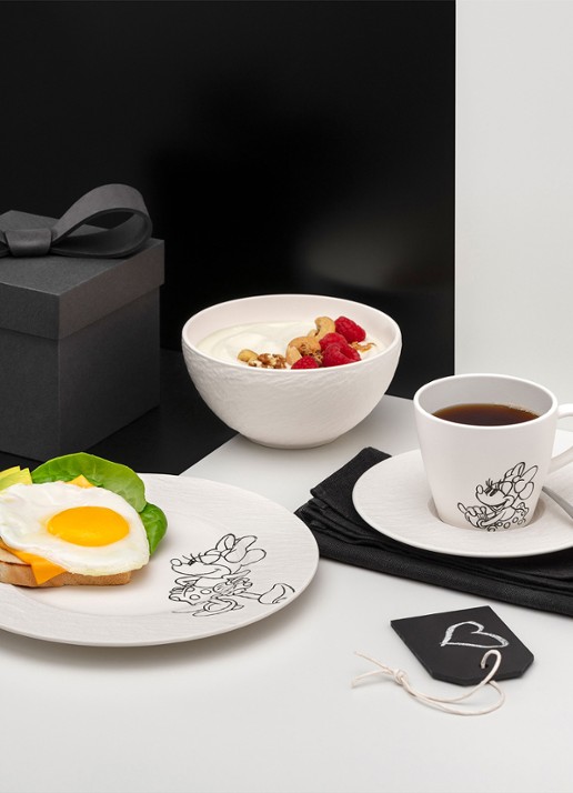 Villeroy & Boch Manufacture Rock blanc - Mickey Mouse ontbijt-/gebaksbordje 22 cm - detail 4 wit
