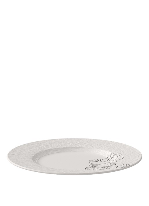 Villeroy & Boch Manufacture Rock blanc - Mickey Mouse ontbijt-/gebaksbordje 22 cm - voorkant 2 wit