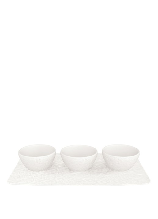 Villeroy & Boch Manufacture Rock Blanc serveerschaal 4-delig