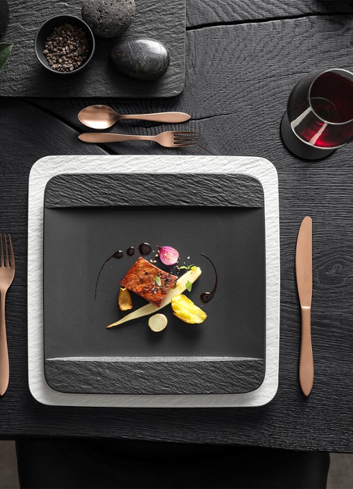 Villeroy & Boch Manufacture Rock dinerbord 28 cm  - detail 3 antraciet