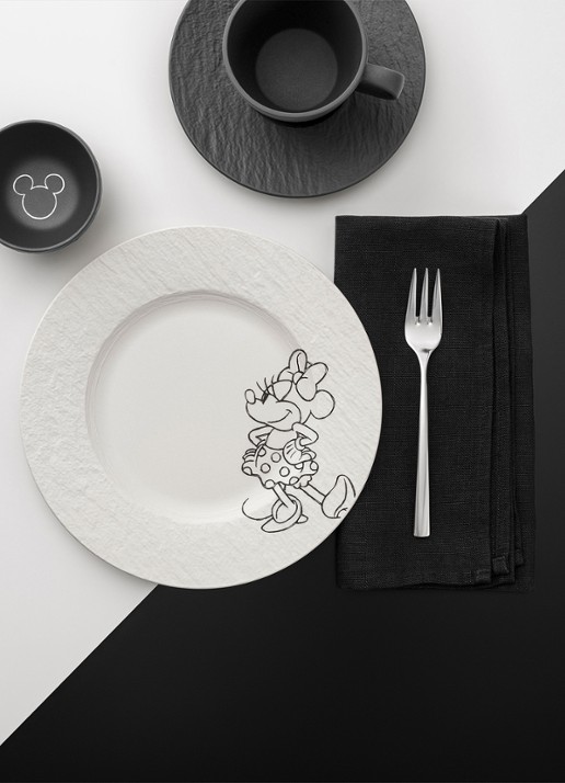 Villeroy & Boch Manufacture Rock - Mickey Mouse dipschaal 8 cm - achterkant zwart