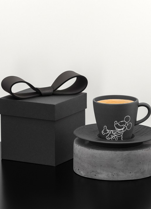 Villeroy & Boch Manufacture Rock - Mickey Mouse koffiekopje - achterkant 5 zwart