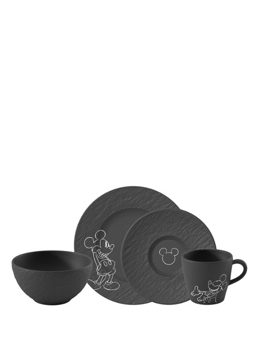 Villeroy & Boch Manufacture Rock - Mickey Mouse serviesset 4-delig