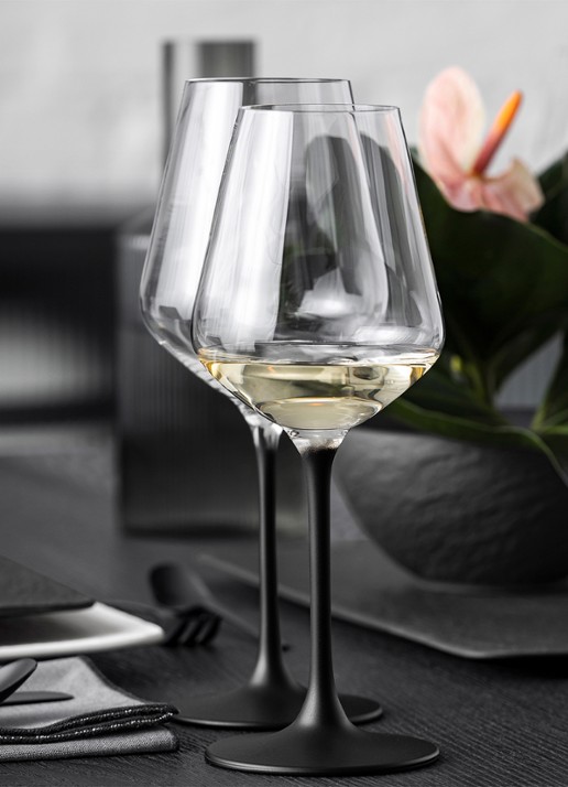 Villeroy & Boch Manufacture Rock rode wijnglas 47 cl set van 4  - detail 2 zwart