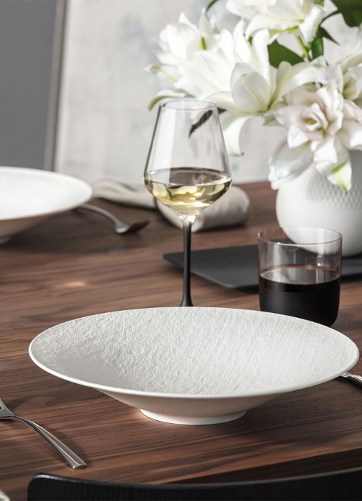 Villeroy & Boch Manufacture Rock schaal 29 cm - achterkant gebroken wit