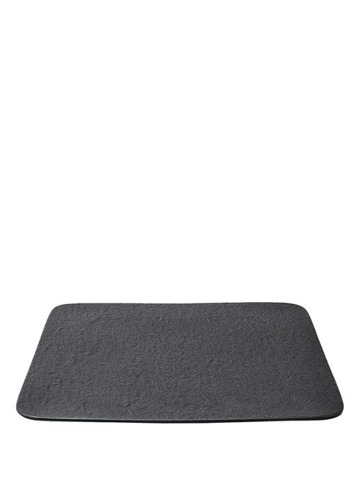 Villeroy & Boch Manufacture Rock serveerplank van porselein 32,5 x 32,5 cm - voorkant 5 antraciet
