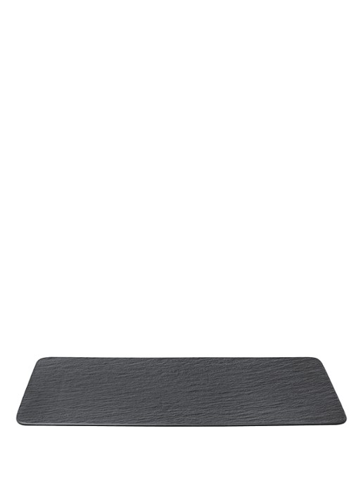 Villeroy & Boch Manufacture Rock serveerplank van porselein 35 x 18 cm - voorkant 3 antraciet