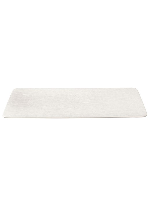 Villeroy & Boch Manufacture Rock serveerplank van porselein 35 x 18 cm - voorkant 2 gebroken wit