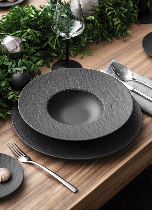 Villeroy & Boch Manufacture Rock side plate bordje 16 cm - detail antraciet