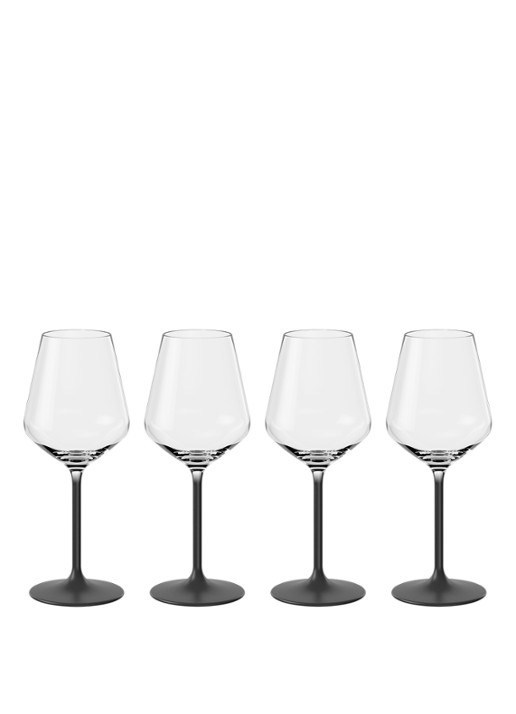 Villeroy & Boch Manufacture Rock witte wijnglas 38 cl set van 4