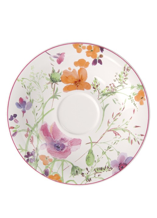 Villeroy & Boch Mariefleur gebaksbordje 19 cm  - voorkant 2 gebroken wit