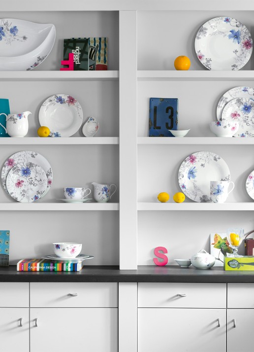 Villeroy & Boch Mariefleur Gris dinerbord 27 cm - voorkant 2 lichtgrijs