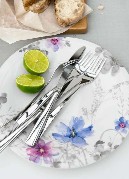Villeroy & Boch Mariefleur Gris ontbijtbord 21 cm - achterkant 4 lichtgrijs