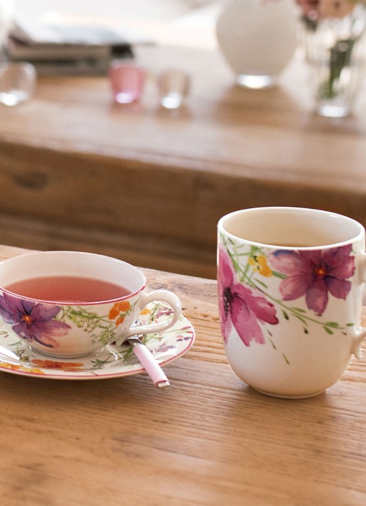 Villeroy & Boch Mariefleur mok 43 cl - voorkant 3 gebroken wit