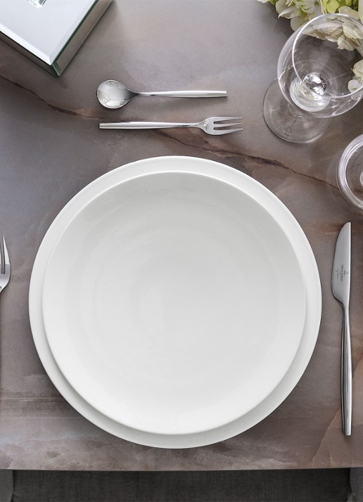 Villeroy & Boch Metrochic Blanc dinerbord 27 cm - achterkant 3 gebroken wit