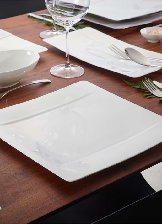 Villeroy & Boch Modern Grace dinerbord 31 cm - voorkant 2 gebroken wit