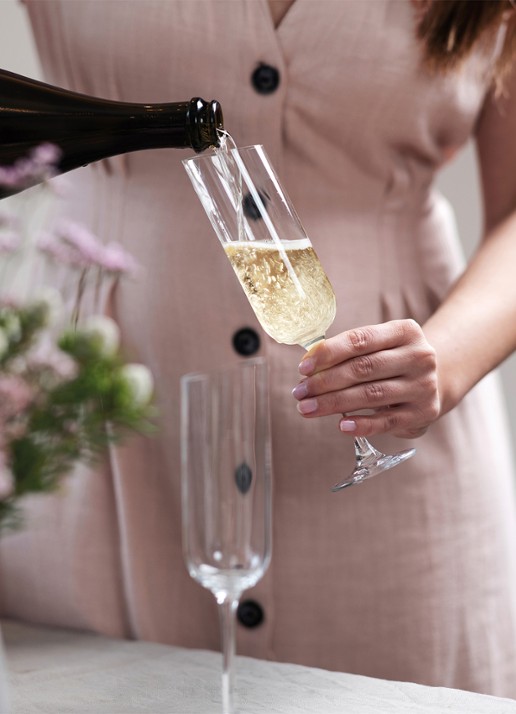 Villeroy & Boch NewMoon champagneglas 17 cl set van 4 - detail transparant