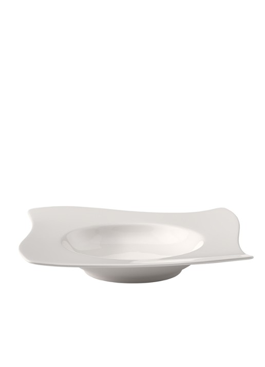 Villeroy & Boch NewWave diep bord 24 cm - voorkant 2 gebroken wit