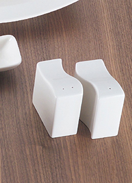Villeroy & Boch NewWave peperstrooier 7 cm - voorkant 2 gebroken wit
