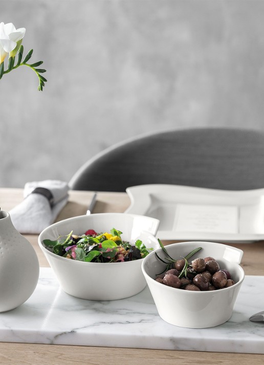 Villeroy & Boch NewWave saladeschaal 23 cm - achterkant 3 gebroken wit