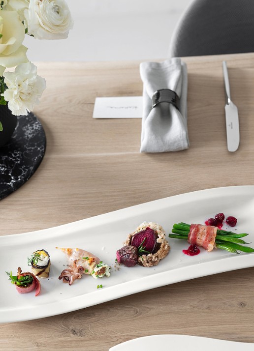 Villeroy & Boch NewWave serveerschaal 41 cm - achterkant gebroken wit