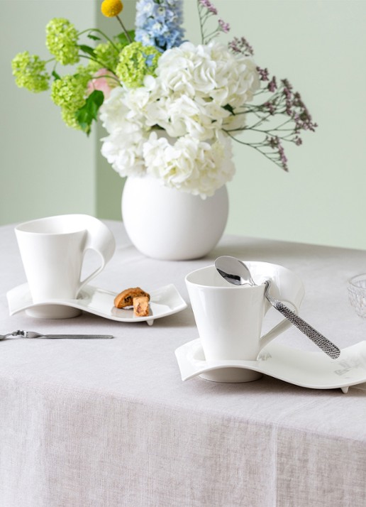 Villeroy & Boch Partyschaal groot NewWave - detail 2 gebroken wit