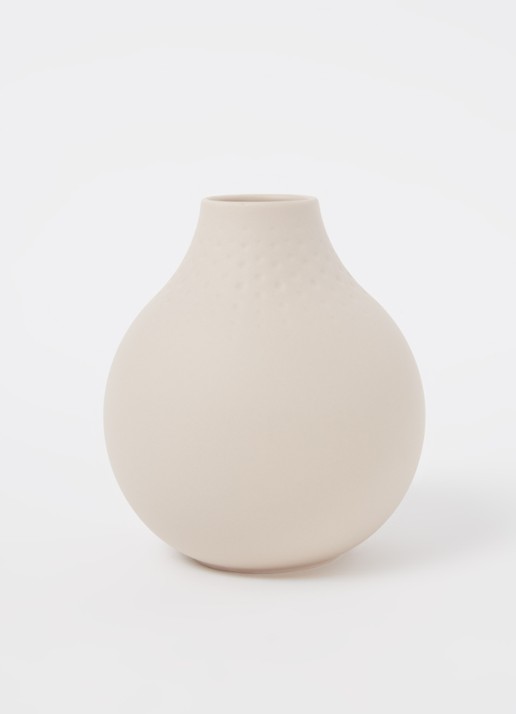 Villeroy & Boch Perle vaas 12 cm - voorkant 2 zand