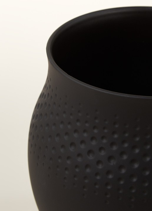 Villeroy & Boch Perle vaas 18 cm - detail 3 zwart