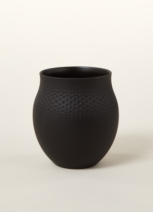Villeroy & Boch Perle vaas 18 cm - voorkant 2 zwart