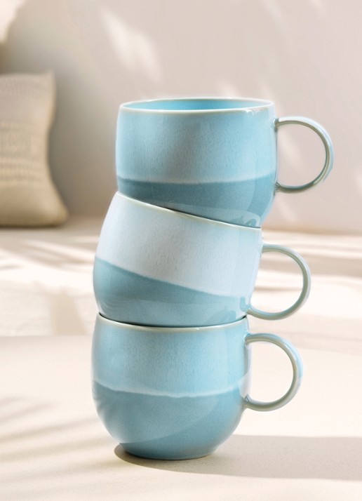 Villeroy & Boch Perlemor mok - detail 3 aquablauw