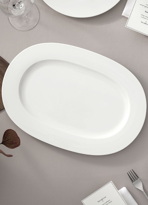 Villeroy & Boch Royal serveerschaal 41 cm - voorkant 2 gebroken wit