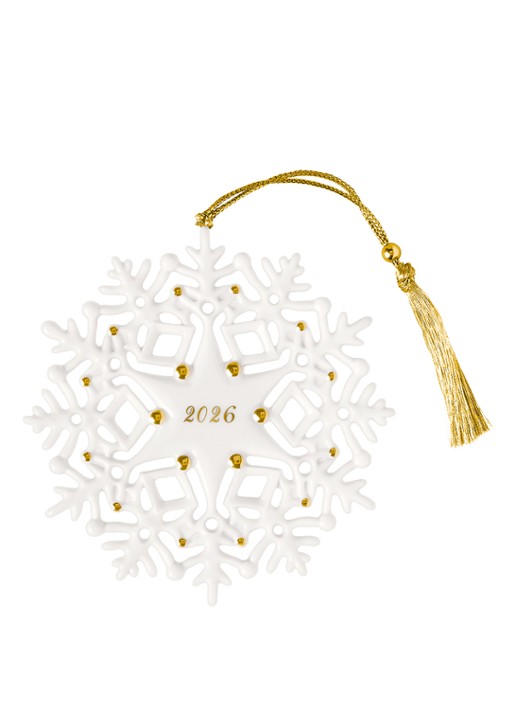 Villeroy & Boch Sneeuwvlok 2026 kersthanger 11 cm - voorkant 3 wit