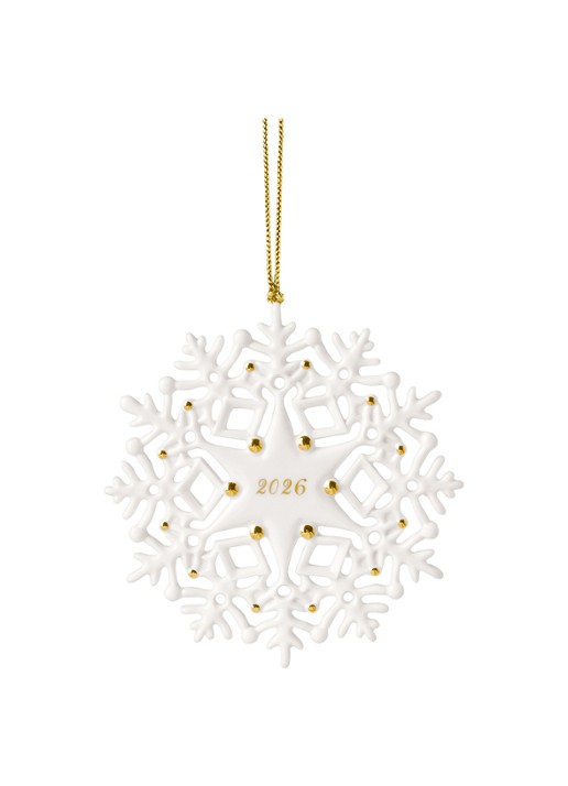 Villeroy & Boch Sneeuwvlok 2026 kersthanger 11 cm - voorkant 4 wit