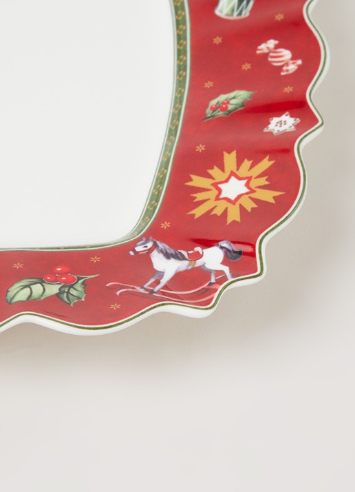 Villeroy & Boch Toy's Delight dinerbord 28 cm - detail steenrood