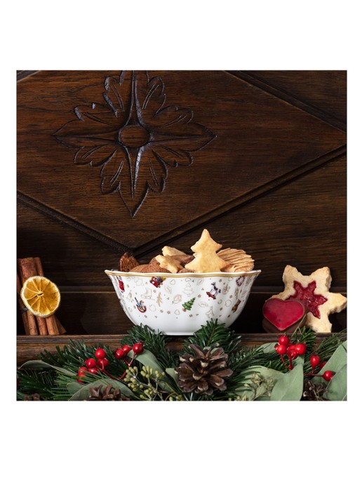 Villeroy & Boch Toy's Delight jubileumseditie kerst kom 15 cm - detail goud