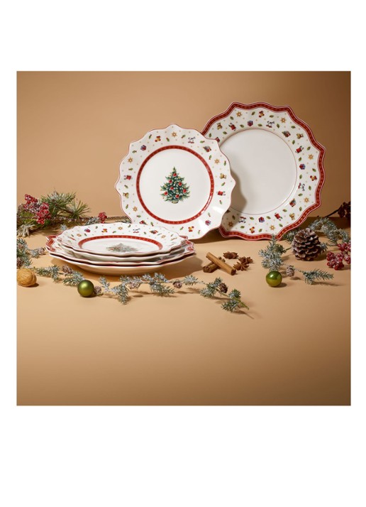 Villeroy & Boch Toy's Delight Kerst Bordenset 8-delig - detail 2 gebroken wit