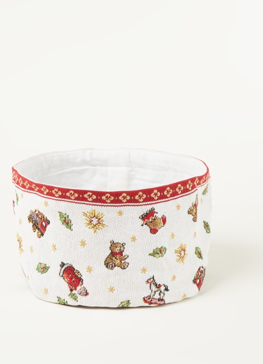 Villeroy & Boch Toy's delight kerst broodmand 15 x 23 cm - voorkant 2 gebroken wit