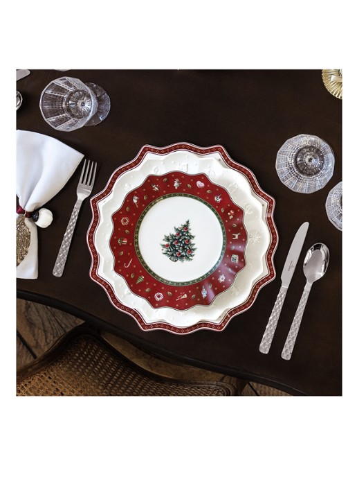 Villeroy & Boch Toy's Delight Kerst dinerbord 25 cm - detail 3 steenrood