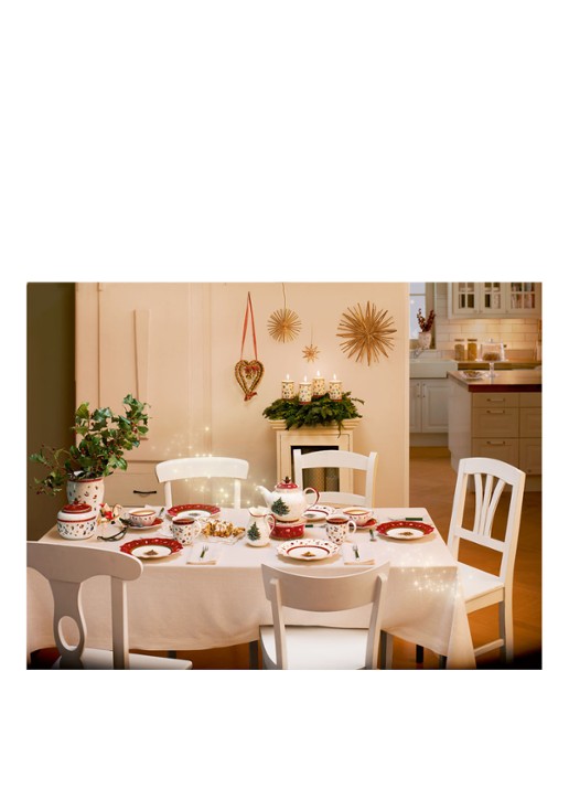 Villeroy & Boch Toy's Delight Kerst dinerbord 25 cm - voorkant 2 steenrood
