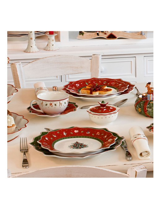 Villeroy & Boch Toy's Delight Kerst dinerbord 29 cm - detail groen