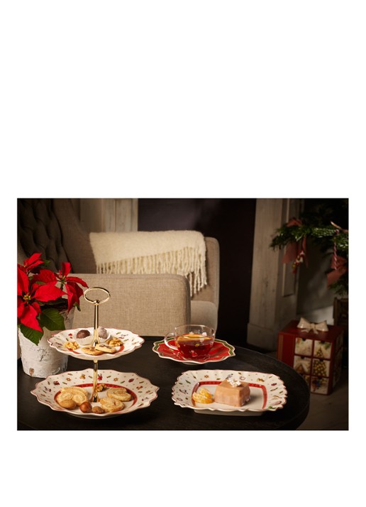 Villeroy & Boch Toy's Delight Kerst etagère 24 cm - voorkant 2 gebroken wit