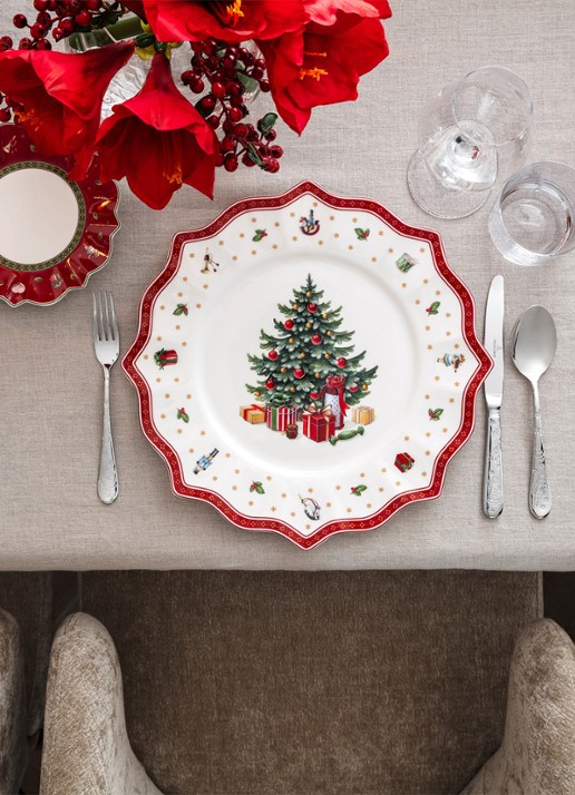 Villeroy & Boch Toy's Delight Kerst gebaksbordje 18 cm - detail 4 steenrood