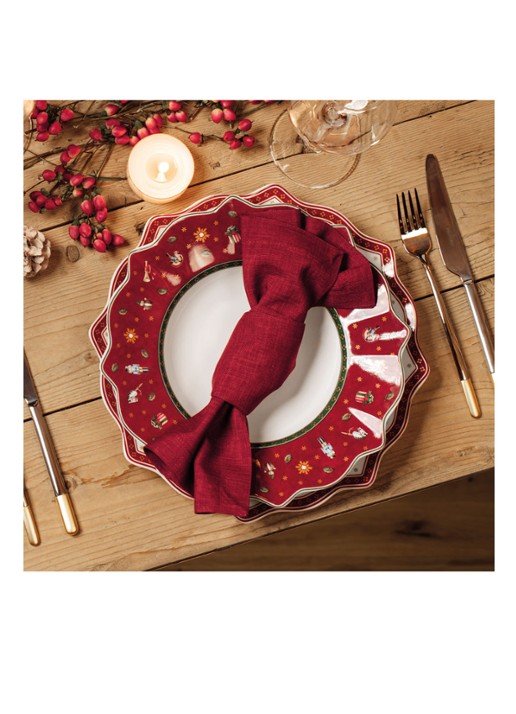 Villeroy & Boch Toy's Delight Kerst onderbord 31 cm - detail 2 steenrood