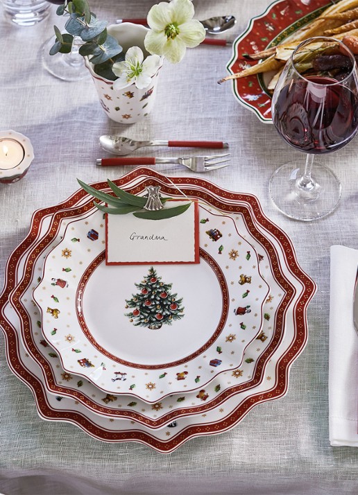 Villeroy & Boch Toy's Delight Kerst onderbord 35 cm - detail 3 steenrood