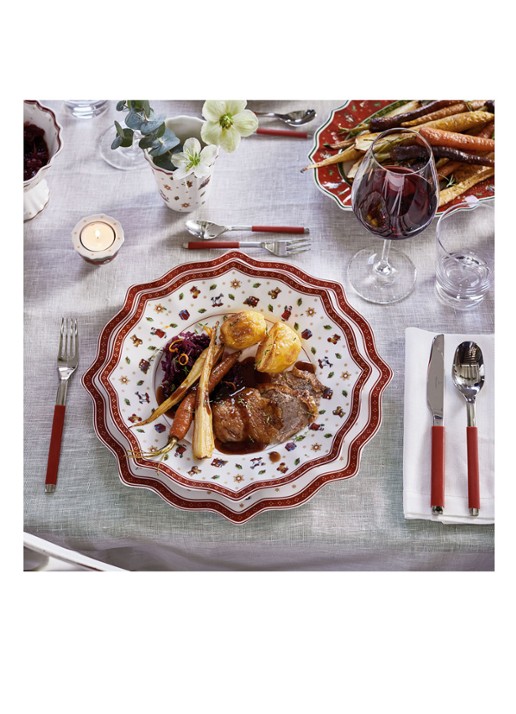 Villeroy & Boch Toy's Delight Kerst onderbord 35 cm - detail 4 steenrood