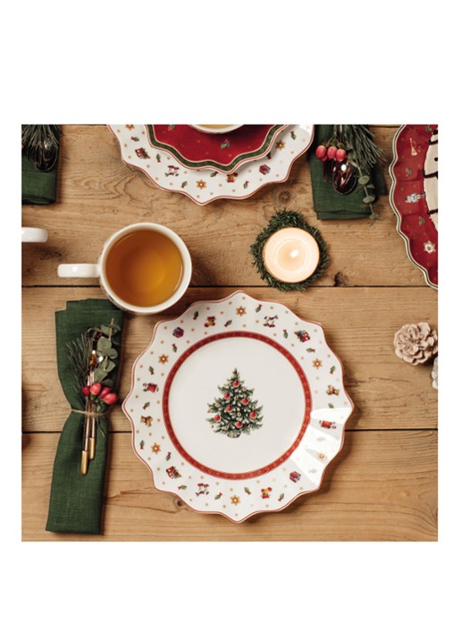 Villeroy & Boch Toy's Delight Kerst ontbijtbord 24 cm - detail 3 gebroken wit