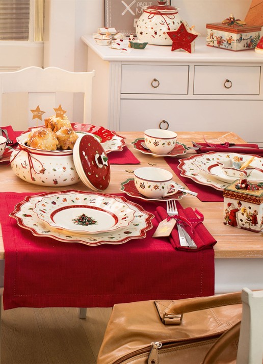 Villeroy & Boch Toy's Delight Kerst ontbijtbord 24 cm - detail 4 gebroken wit