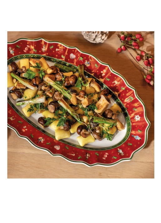 Villeroy & Boch Toy's Delight Kerst serveerschaal 37 cm - detail 3 steenrood