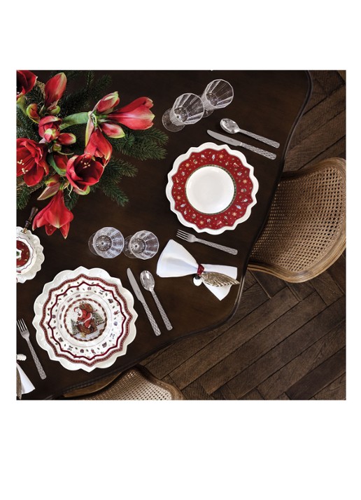 Villeroy & Boch Toy's Delight Kerst soepbord 26 cm - detail steenrood