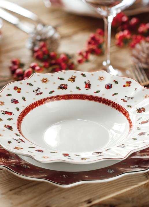 Villeroy & Boch Toy's Delight Kerst soepbord 26 cm - voorkant 2 gebroken wit